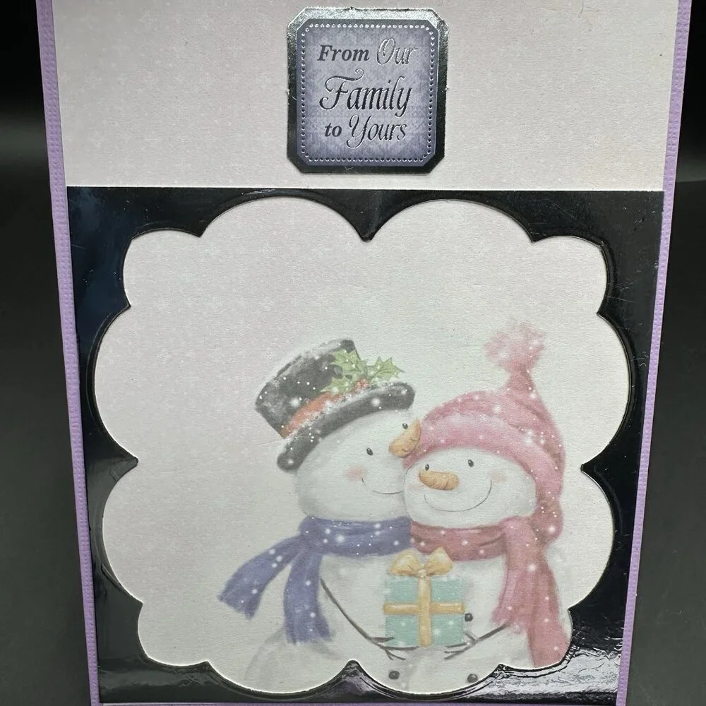 Handmade Christmas Cards with Envelopes Colorful Set of 6 Santa Birds Dog Purple
